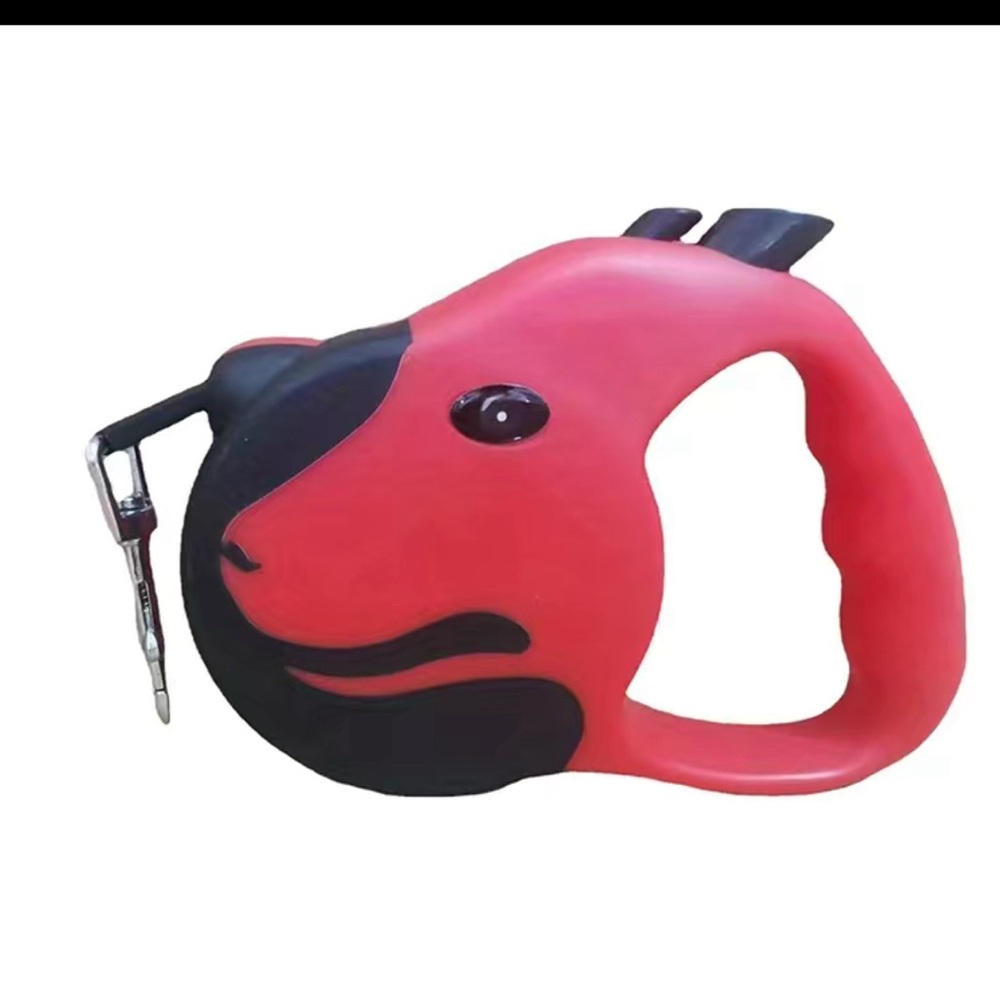 Red Retractable Dog Leash: Enjoy Stress-Free Walks with Your Furry Friend!